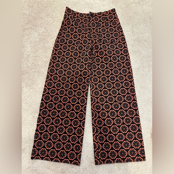 Maeve Pants - Maeve Anthropologie Size 27 The Colette Crop Wide Leg Ponte Pant MId Mod